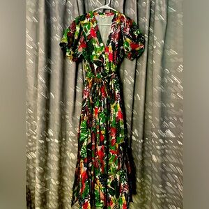 Cotton summer dress with flowers